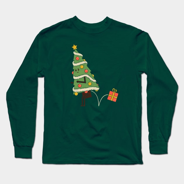 Here's Your Present Long Sleeve T-Shirt by HandsOffMyDinosaur